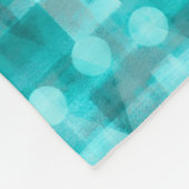 Opgepompte Teal Stip Abstracte Fleece Dekbed Deken (Hoek)