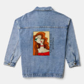 Opgepopte roodharige vrouwen mooi kubisme denim jacket (Achterkant)