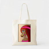 Opgepopte roodharige vrouwen mooi kubisme tote bag (Voorkant)