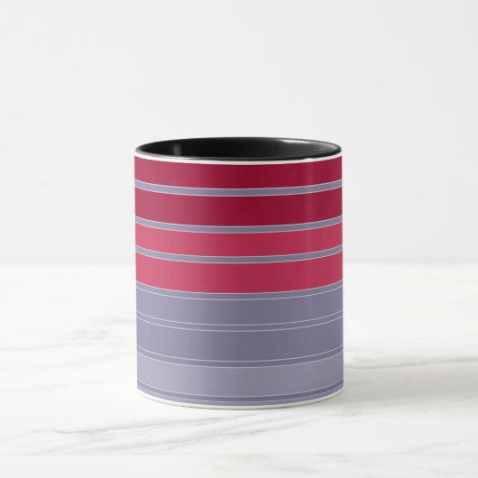 Opgerapt rood en grijs eenvoudig patroon mok (Midden)