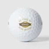 Opgericht 1942 80e verjaardag golfballen (Voorkant)
