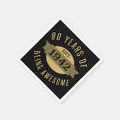 Opgericht 1942 80e verjaardag servet (Hoek)