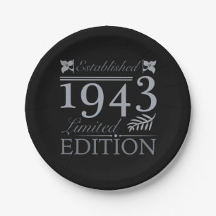 Opgericht 1943 80ste verjaardag papieren bordje