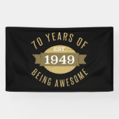 Opgericht 1949 70e verjaardag spandoek (Horizontaal)