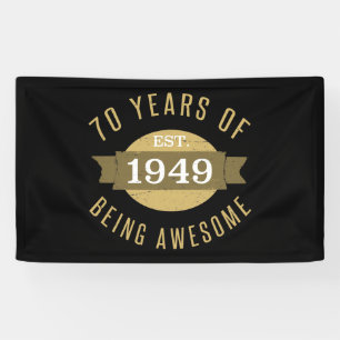 Opgericht 1949 70e verjaardag spandoek