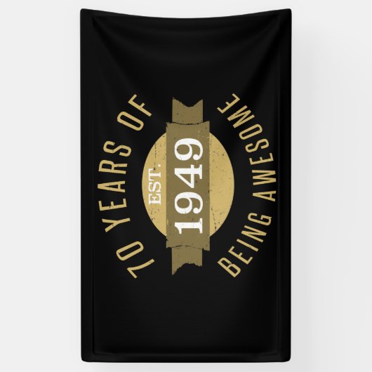 Opgericht 1949 70e verjaardag spandoek (Verticaal)