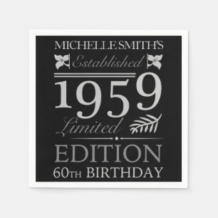 Opgericht 1959 60e verjaardag servet