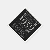 Opgericht 1959 60e verjaardag servet (Hoek)