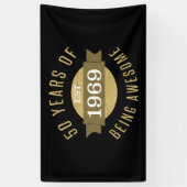 Opgericht 1969 50e verjaardag spandoek (Verticaal)