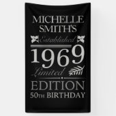 Opgericht 1969 50e verjaardag spandoek (Verticaal)