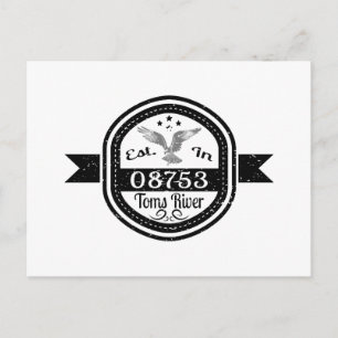 Opgericht in 08753 Toms River Briefkaart