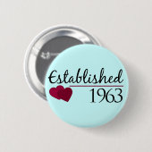 Opgericht in 1963 ronde button 5,7 cm (Voorkant /achterkant)