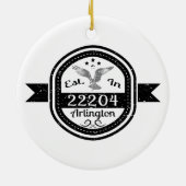 Opgericht in 2024 Arlington Keramisch Ornament (Achterkant)