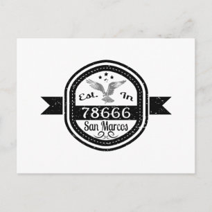 Opgericht in 78666 San Marcos Briefkaart
