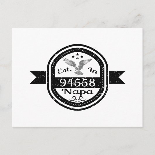 Opgericht in 94558 Napa Briefkaart (Voorkant)