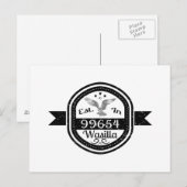 Opgericht in 99654 Wasilla Briefkaart (Voorkant / Achterkant)
