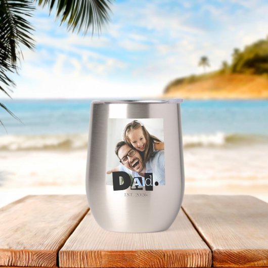 Opgerichte Jaar Vader Cadeau Met Foto (Strand)