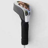 Opgerichte Jaar Vader Cadeau Met Foto Golfheadcover (Schuin)