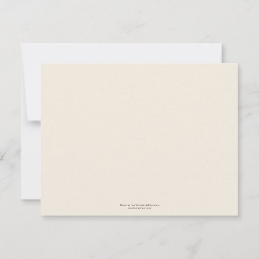 Opgeroepen warmroze | Flatte dank - Kaarten voor o Notitiekaartje (Achterkant)