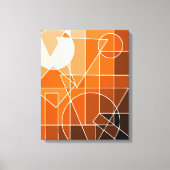Opgerold Canvas 2D, Oranje zwart-witkleur Afdruk (Voorkant)