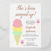 Opgerold ijpte ijsklok-bridale Shower-uitnodiging Folie Uitnodiging (Voorkant)