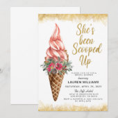 Opgerold ijpte ijsklok-bridale Shower-uitnodiging Kaart (Voorkant / Achterkant)