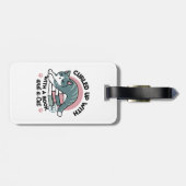 Opgerold met een boek en een kat - Gezellig Katten Bagagelabel (Achterkant horizontaal)