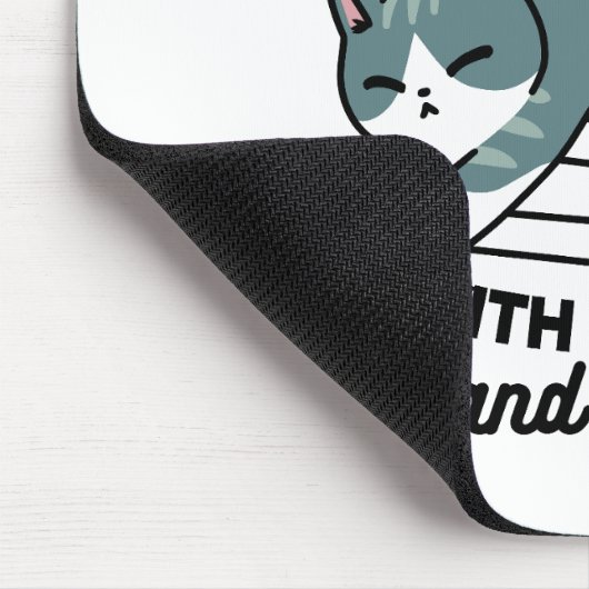 Opgerold met een boek en een kat - Gezellig Katten Muismat (Hoek)