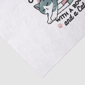 Opgerold met een boek en een kat - Gezellig Katten Tissuepapier (Detail)