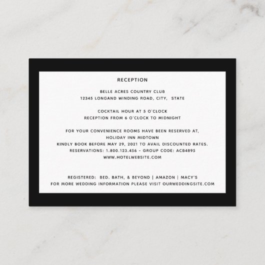 Opgerold Orchid op zwarte behuizingskaart Informatiekaartje (Achterkant)