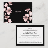 Opgerold Orchid op zwarte behuizingskaart Informatiekaartje (Voorkant / Achterkant)