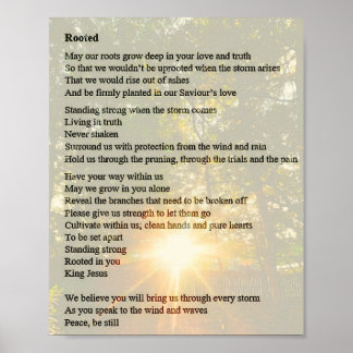 Opgerold - Prayer Poem Poster