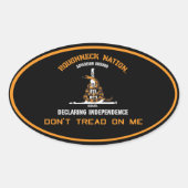 OPGEROLD RIG Oilfield Ovale Sticker (Voorkant)