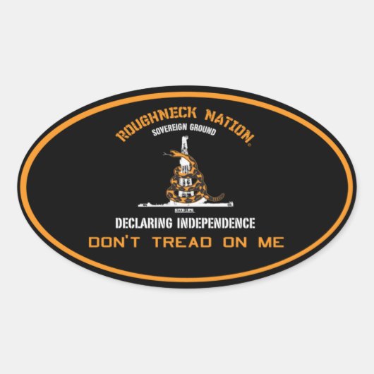 OPGEROLD RIG Oilfield Ovale Sticker (Voorkant)