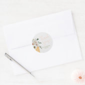 Opgerold, Vrijgezellenfeest, Bride, Uitnodiging Sc Ronde Sticker (Envelop)