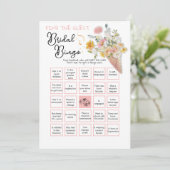 Opgerold Vrijgezellenfeest Vind de gast BINGO Kaart (Staand voorkant)