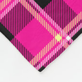 Opgerold, zwart en geel fleece deken (Hoek)