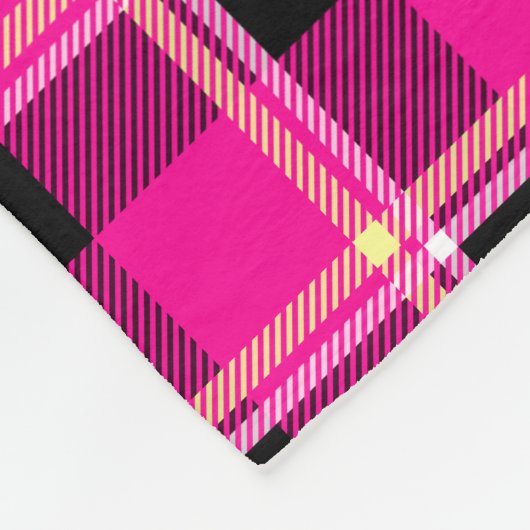 Opgerold, zwart en geel fleece deken (Hoek)