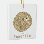 Opgerolde afbeelding van pangoline keramisch ornament (Rechts)