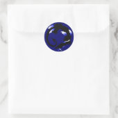 Opgerolde draak silhouet ronde sticker (Tas)
