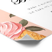 Opgerolde Flower Bar Vrijgezellenfeest Teken Poster (Hoek)