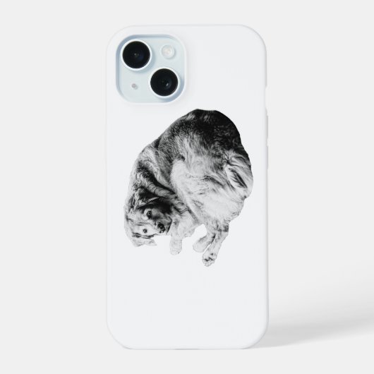 Opgerolde gemakzucht, zachte bescherming iPhone 15 case (Achterkant)
