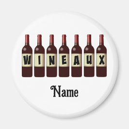 Opgerolde glazen glazen flessen Wineaux rode wijn  Magneet