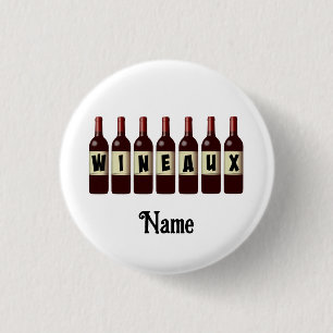 Opgerolde glazen glazen flessen Wineaux rode wijn Ronde Button 3,2 Cm