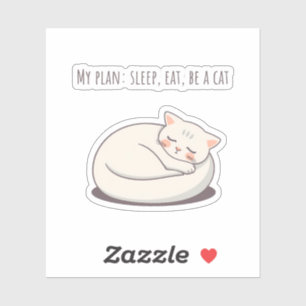 Opgerolde Kat Sticker