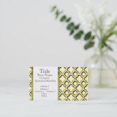 Opgerolde Marokkaanse Trellis (Gold) (monogram) Visitekaartje (Staand voorkant)