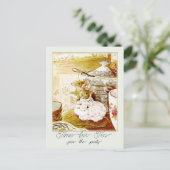  Opgerolde Mice Tijd voor thee Briefkaart (Staand voorkant)