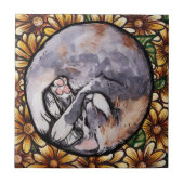 Opgerolde verdunde Calico Kitty Cat Tegeltje (Voorkant)