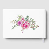 Opgerolde waterverf en trouwerij voor typografie gastenboek (Achterkant)