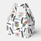 opgeruimde verkeerslichten voor jongens wegvervoer bedankdoosjes (Achterkant)